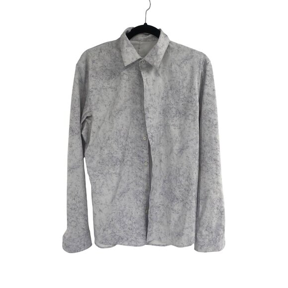 Lululemon Shirt Men Airing Easy Long Sleeve Button Up Stretch Gravel Dust - Picture 1 of 5